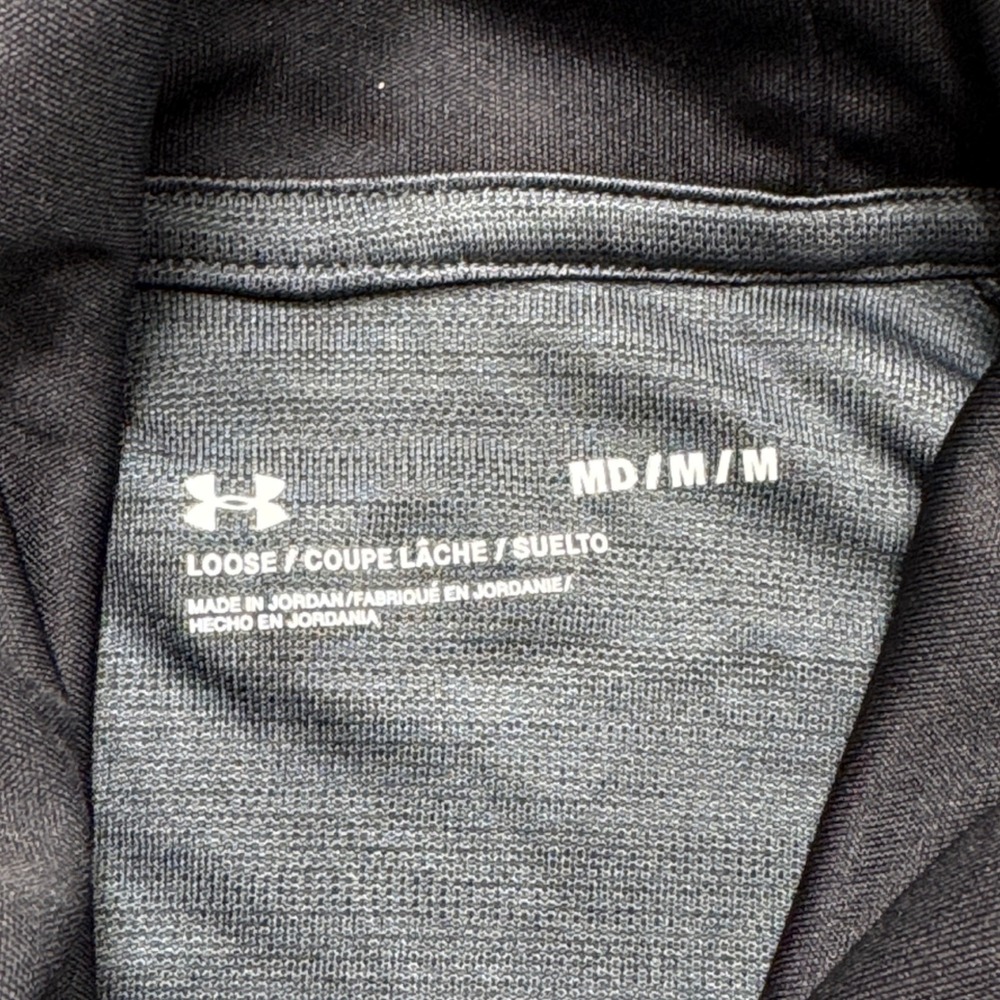 Under Armour Hoodie Men's Medium Gray Space Dye Loose Fit Pullover Activewear - Picture 4 of 4